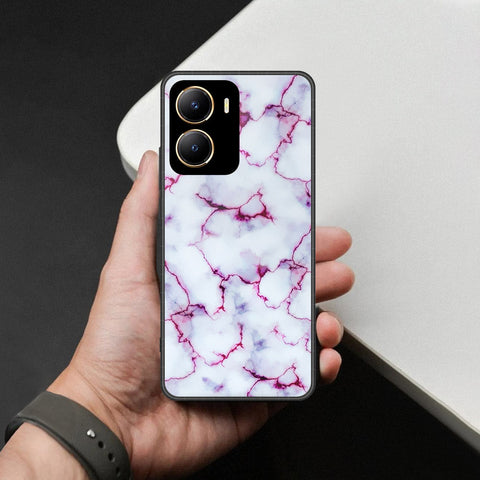 Vivo Y53t Cover - White Marble Series - HQ Ultra Shine Premium Infinity Glass Soft Silicon Borders Case
