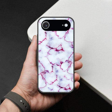 iPhone 18 Air - White Marble Series - HQ Ultra Shine Premium Infinity Glass Soft Silicon Borders Case