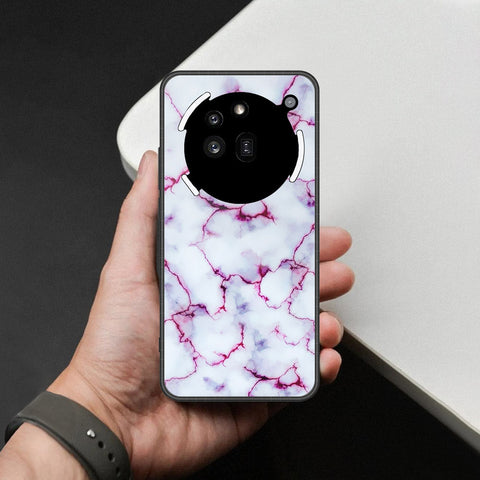 Nothing Phone 3a Pro Cover - White Marble Series - HQ Ultra Shine Premium Infinity Glass Soft Silicon Borders Case