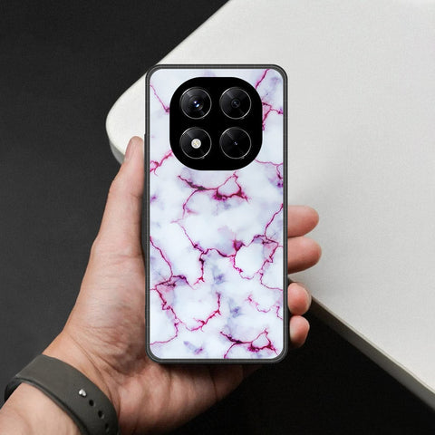 Xiaomi Redmi Note 14 Pro 4G Cover - White Marble Series - HQ Ultra Shine Premium Infinity Glass Soft Silicon Borders Case