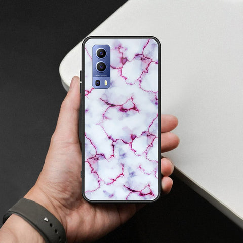 Vivo Y52 5G Cover - White Marble Series - HQ Ultra Shine Premium Infinity Glass Soft Silicon Borders Case