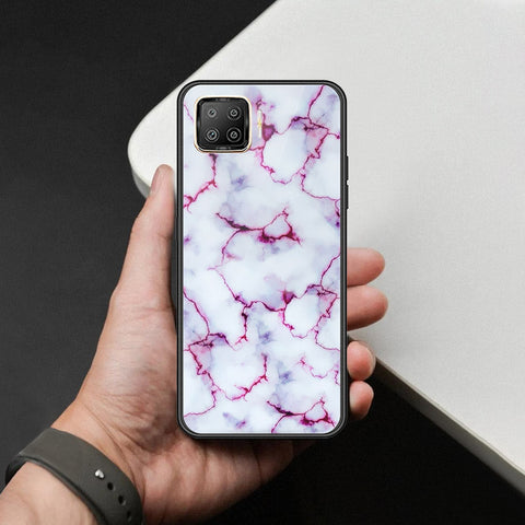 Oppo Reno4 Lite Cover - White Marble Series - HQ Ultra Shine Premium Infinity Glass Soft Silicon Borders Case