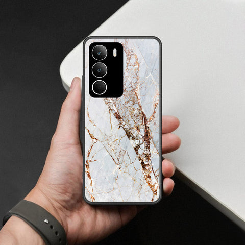 Realme C71 Cover - White Marble Series - HQ Ultra Shine Premium Infinity Glass Soft Silicon Borders Case