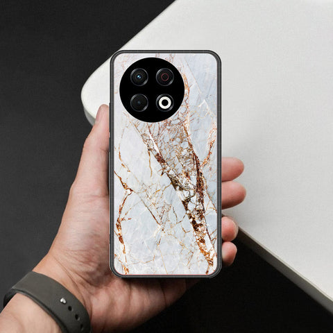 Tecno Spark 30 Pro Cover - White Marble Series - HQ Ultra Shine Premium Infinity Glass Soft Silicon Borders Case