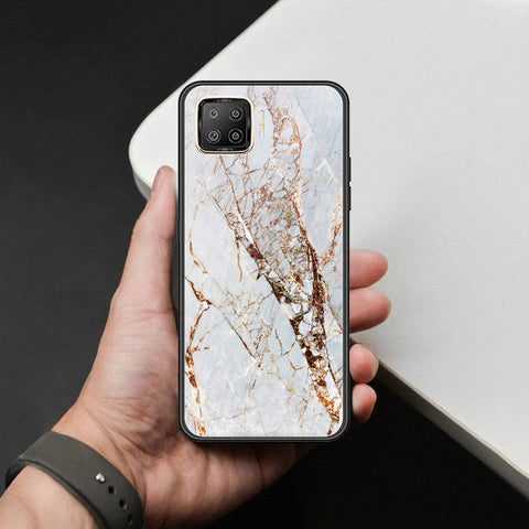 Oppo Reno4 Lite Cover - White Marble Series - HQ Ultra Shine Premium Infinity Glass Soft Silicon Borders Case
