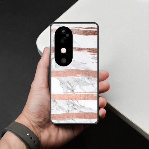 Vivo S19 Pro Cover - White Marble Series - HQ Ultra Shine Premium Infinity Glass Soft Silicon Borders Case