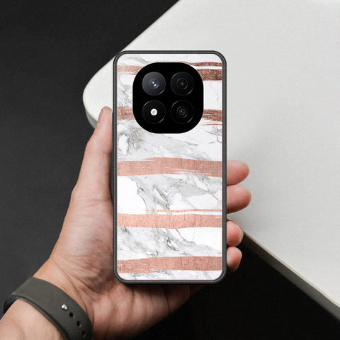 Xiaomi Redmi Note 14 Pro Plus 5G Cover - White Marble Series - HQ Ultra Shine Premium Infinity Glass Soft Silicon Borders Case