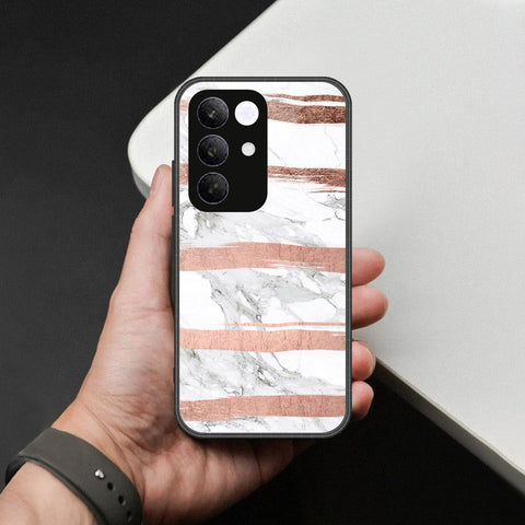 Realme C85 Pro Cover - White Marble Series - HQ Ultra Shine Premium Infinity Glass Soft Silicon Borders Case