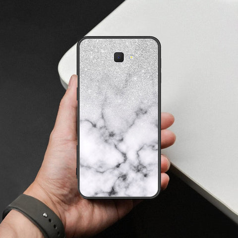Samsung Galaxy J7 Prime Cover - White Marble Series - HQ Ultra Shine Premium Infinity Glass Soft Silicon Borders Case