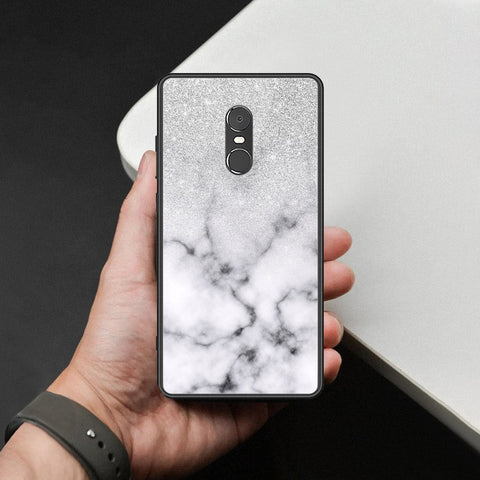 Xiaomi Redmi Note 4 / 4X Cover - White Marble Series - HQ Ultra Shine Premium Infinity Glass Soft Silicon Borders Case