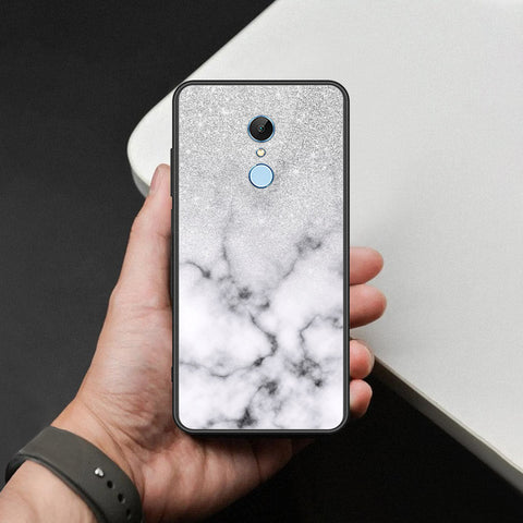 Xiaomi Redmi 5 Cover - White Marble Series - HQ Ultra Shine Premium Infinity Glass Soft Silicon Borders Case