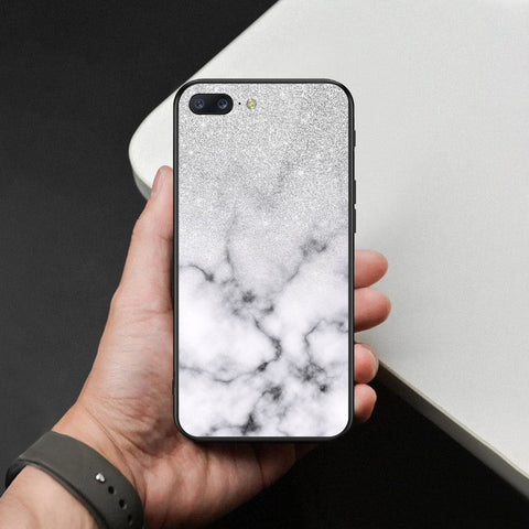 OnePlus 5 Cover - White Marble Series - HQ Ultra Shine Premium Infinity Glass Soft Silicon Borders Case