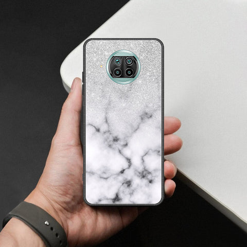 Xiaomi Mi 10T Lite Cover - White Marble Series - HQ Ultra Shine Premium Infinity Glass Soft Silicon Borders Case