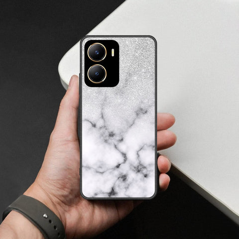 Vivo iQOOZ7i Cover - White Marble Series - HQ Ultra Shine Premium Infinity Glass Soft Silicon Borders Case