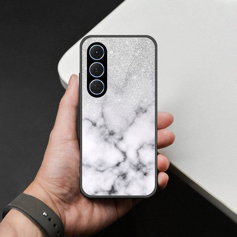 Tecno Spark 40 Pro Cover - White Marble Series - HQ Ultra Shine Premium Infinity Glass Soft Silicon Borders Case