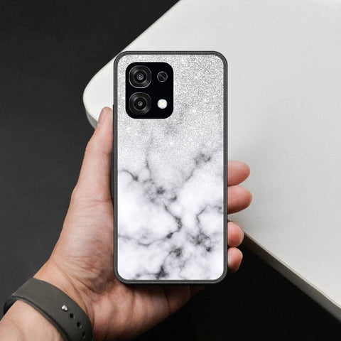 Oppo F31 Cover - White Marble Series - HQ Ultra Shine Premium Infinity Glass Soft Silicon Borders Case