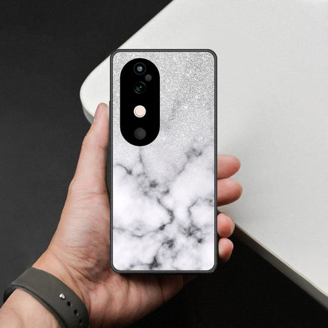 Vivo S19 Pro Cover - White Marble Series - HQ Ultra Shine Premium Infinity Glass Soft Silicon Borders Case