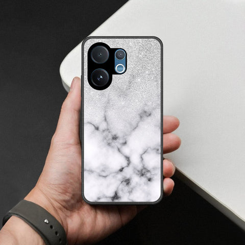 Vivo T4 Pro Cover - White Marble Series - HQ Ultra Shine Premium Infinity Glass Soft Silicon Borders Case