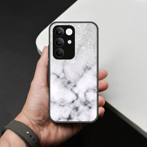 Realme C85 Pro Cover - White Marble Series - HQ Ultra Shine Premium Infinity Glass Soft Silicon Borders Case