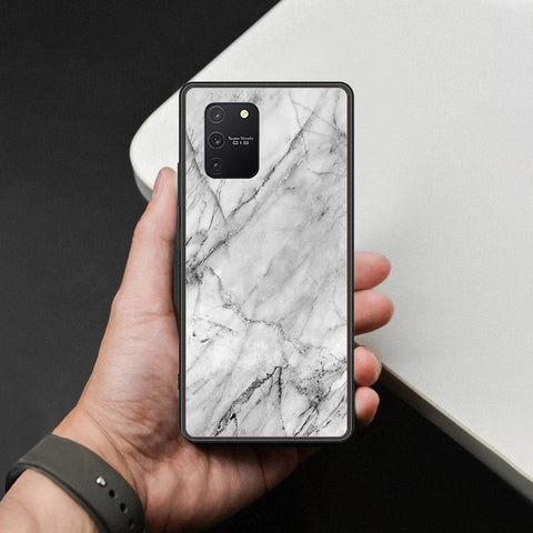 Samsung Galaxy M80s Cover - White Marble Series - HQ Ultra Shine Premium Infinity Glass Soft Silicon Borders Case