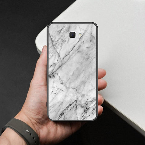 Samsung Galaxy J7 Prime Cover - White Marble Series - HQ Ultra Shine Premium Infinity Glass Soft Silicon Borders Case