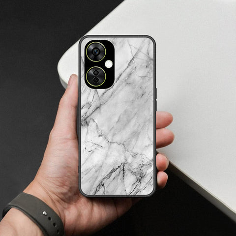 Oppo K11 Cover - White Marble Series - HQ Ultra Shine Premium Infinity Glass Soft Silicon Borders Case