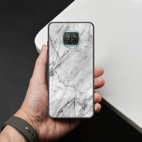 Xiaomi Mi 10T Lite Cover - White Marble Series - HQ Ultra Shine Premium Infinity Glass Soft Silicon Borders Case