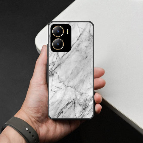 Vivo Y53t Cover - White Marble Series - HQ Ultra Shine Premium Infinity Glass Soft Silicon Borders Case