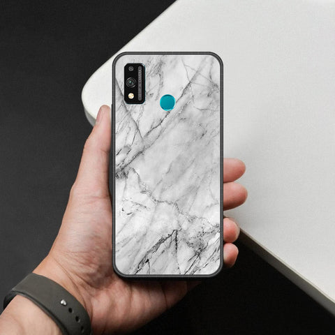 Huawei Honor 9 Lite - White Marble Series - HQ Ultra Shine Premium Infinity Glass Soft Silicon Borders Case