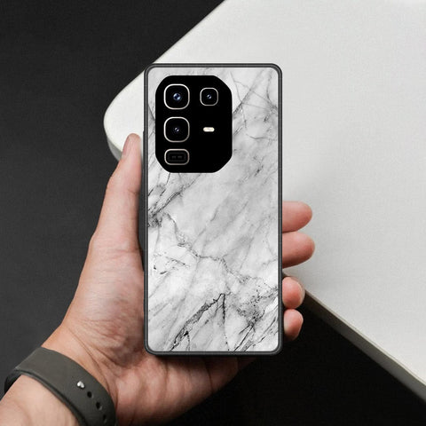 Infinix Note 50 4G Cover - White Marble Series - HQ Ultra Shine Premium Infinity Glass Soft Silicon Borders Case