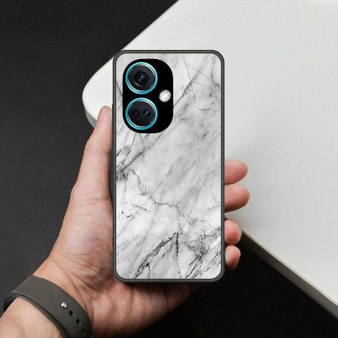 OnePlus Nord N30 Cover - White Marble Series - HQ Ultra Shine Premium Infinity Glass Soft Silicon Borders Case