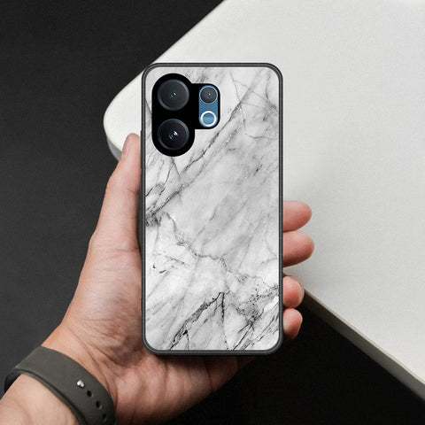 Vivo T4 Pro Cover - White Marble Series - HQ Ultra Shine Premium Infinity Glass Soft Silicon Borders Case