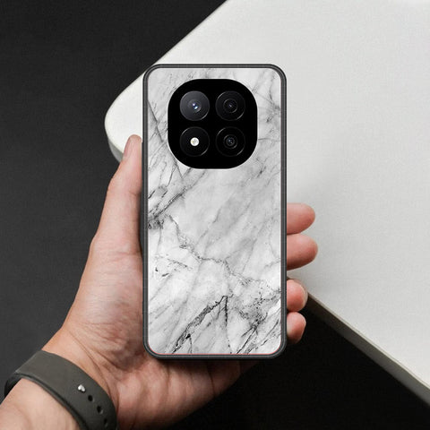 Xiaomi Redmi Note 14 Pro Plus 5G Cover - White Marble Series - HQ Ultra Shine Premium Infinity Glass Soft Silicon Borders Case
