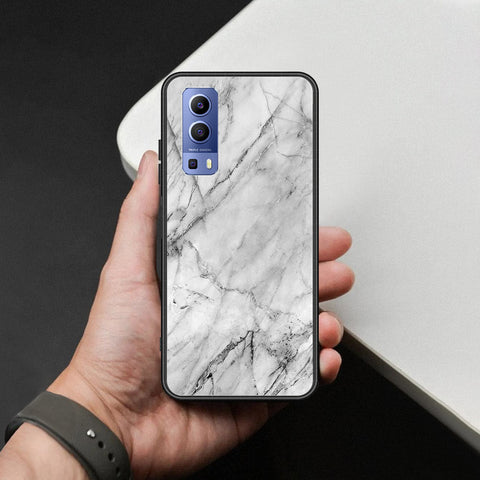 Vivo Y52 5G Cover - White Marble Series - HQ Ultra Shine Premium Infinity Glass Soft Silicon Borders Case