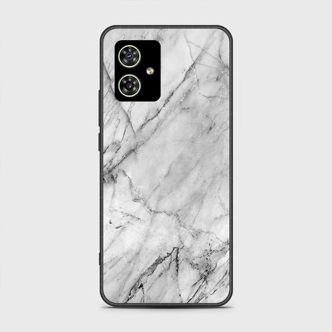 Motorola Moto G54 Cover- White Marble Series - HQ Ultra Shine Premium Infinity Glass Soft Silicon Borders Case