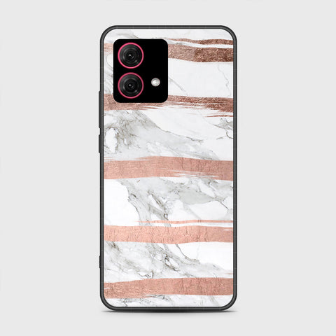 Motorola Moto G84 Cover - White Marble Series - HQ Premium Shine Durable Shatterproof Case