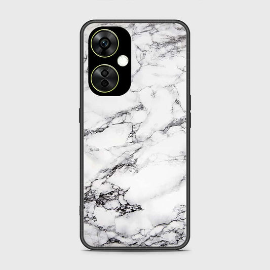 OnePlus Nord CE 3 Cover- White Marble Series - HQ Ultra Shine Premium Infinity Glass Soft Silicon Borders Case
