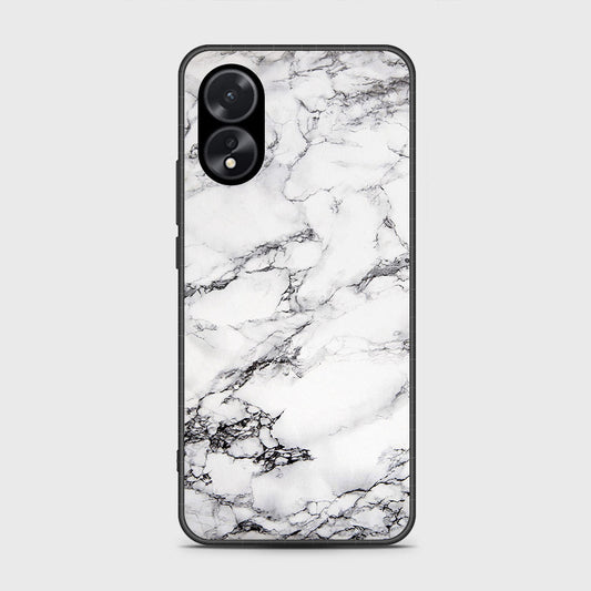 Oppo A18 Cover- White Marble Series - HQ Ultra Shine Premium Infinity Glass Soft Silicon Borders Case