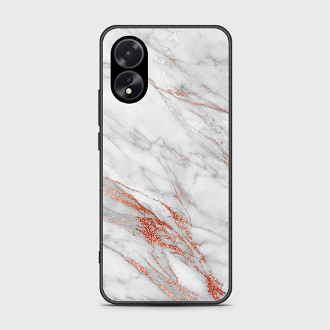 Oppo A38 Cover- White Marble Series - HQ Ultra Shine Premium Infinity Glass Soft Silicon Borders Case