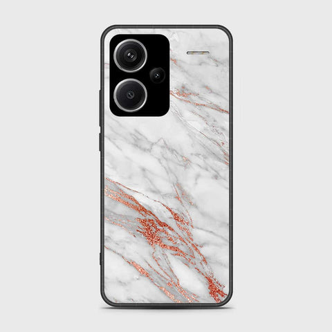 Xiaomi Redmi Note 13 Pro Plus 5G Cover- White Marble Series - HQ Ultra Shine Premium Infinity Glass Soft Silicon Borders Case (Fast Delivery)