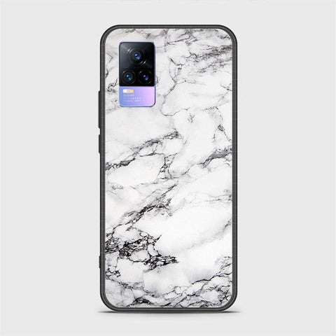 Vivo V21e Cover - White Marble Series - HQ Premium Shine Durable Shatterproof Case