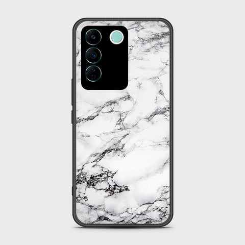 Vivo S16e Cover- White Marble Series - HQ Ultra Shine Premium Infinity Glass Soft Silicon Borders Case (Fast Delivery)