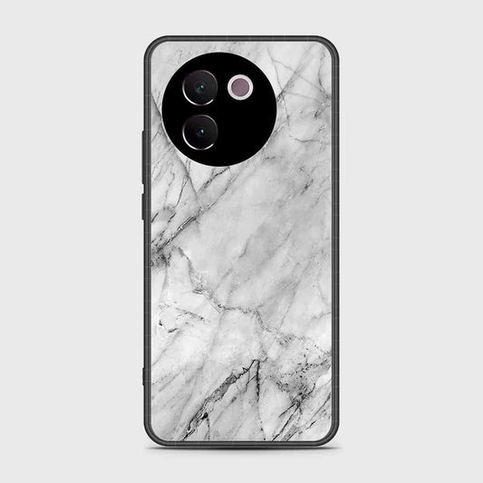 Vivo V30e Cover- White Marble Series - HQ Ultra Shine Premium Infinity Glass Soft Silicon Borders Case (Fast Delivery)(AS)