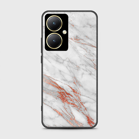 Vivo Y27 Cover- White Marble Series - HQ Ultra Shine Premium Infinity Glass Soft Silicon Borders Case (Fast Delivery) (SU)