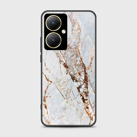 Vivo Y27 Cover- White Marble Series - HQ Ultra Shine Premium Infinity Glass Soft Silicon Borders Case (Fast Delivery) (SU)