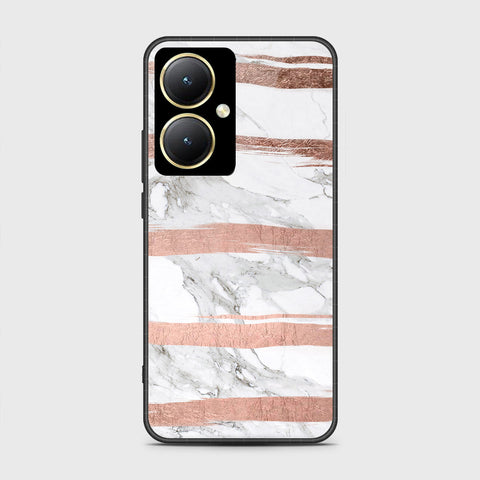 Vivo Y27 Cover- White Marble Series - HQ Ultra Shine Premium Infinity Glass Soft Silicon Borders Case (Fast Delivery) (SU)