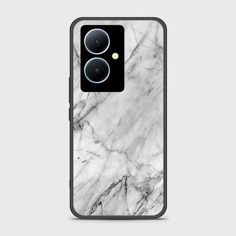 Vivo Y78 Cover- White Marble Series - HQ Ultra Shine Premium Infinity Glass Soft Silicon Borders Case