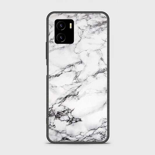 Vivo Y15c Cover - White Marble Series - HQ Ultra Shine Premium Infinity Glass Soft Silicon Borders Case