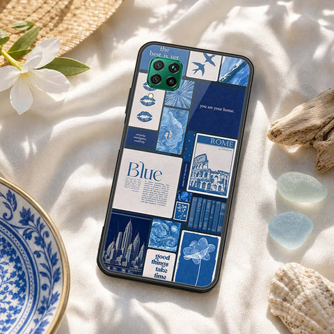 Huawei Nova 6 SE Cover - ONation Aesthetic Collage Series - HQ Ultra Shine Premium Infinity Glass Soft Silicon Borders Case