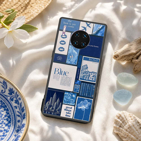 Huawei Mate 30 Pro Cover - ONation Aesthetic Collage Series - HQ Ultra Shine Premium Infinity Glass Soft Silicon Borders Case
